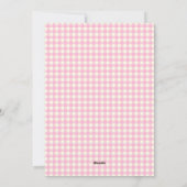 Cartes Pour Fêtes Annuelles Joli rose En vichy plaid Portrait photo Noël (Dos)