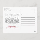 Cartes Pour Fêtes Annuelles Joli rose Tropical Floride Flamant rose Noël (Dos)