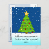 Cartes Pour Fêtes Annuelles Joli sapin de Noël en neige (Devant / Derrière)