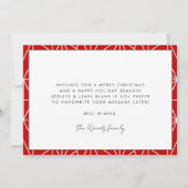 Cartes Pour Fêtes Annuelles Joli script Joyeux Noël photo (Dos)