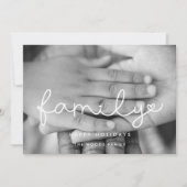 Cartes Pour Fêtes Annuelles Joli script Photo famille Noël (Devant)