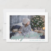 Cartes Pour Fêtes Annuelles Joli Script Retro Pastel Joyeux Vacances Photo (Devant)