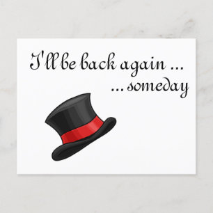 Cartes Pour Fêtes Annuelles Joli Snowman fondu Vieux Casquette de soie