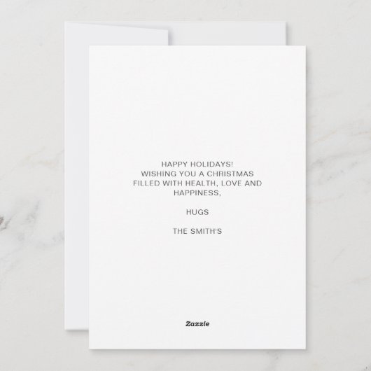 Cartes Pour Fêtes Annuelles Joli Snowman hiver Joyeux vacances Noël (Dos)