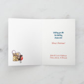 Cartes Pour Fêtes Annuelles Joli Snowman Livraison spéciale Message de Noël (Intérieur)