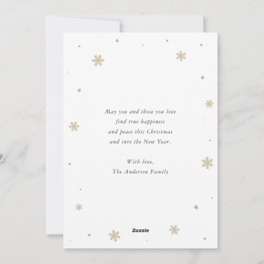 Cartes Pour Fêtes Annuelles Joli Snowman Snowflake Joyeux Noël (Dos)