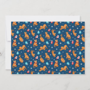 Cartes Pour Fêtes Annuelles Joli Tigre et Cadeaux de Noël
