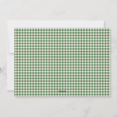 Cartes Pour Fêtes Annuelles Joli Vert En vichy Plaid Photo personnalisée Noël (Dos)