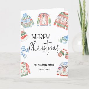 Cartes Pour Fêtes Annuelles Joli vilain pull Joyeux Noël Vœux de fêtes