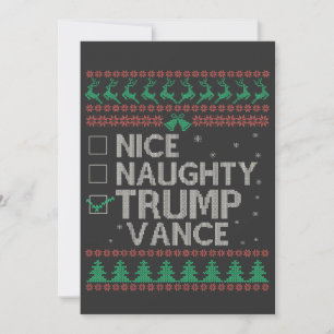 Cartes Pour Fêtes Annuelles Joli vilain Trump Vance Élection Sweater sale 