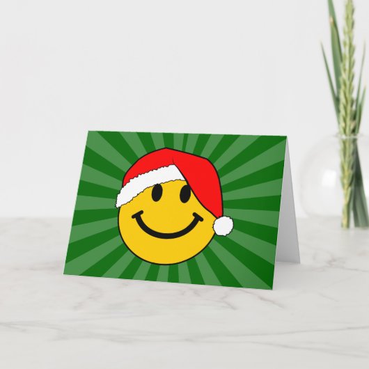 Cartes Pour Fêtes Annuelles Joli visage de Noël Père Noël (Devant)