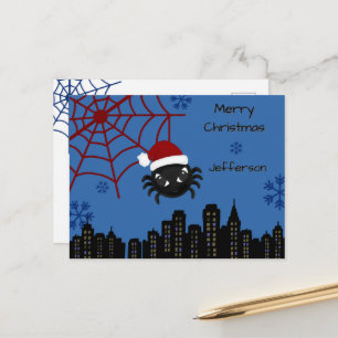 Cartes Pour Fêtes Annuelles Jolie araignée de Noël personnalisée 