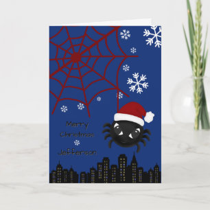 Cartes Pour Fêtes Annuelles Jolie araignée de Noël personnalisée