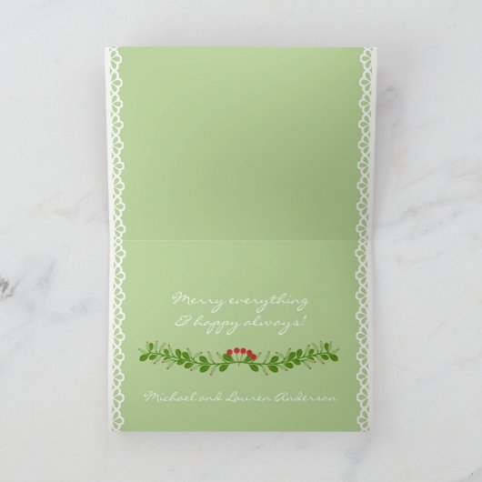 Cartes Pour Fêtes Annuelles Jolie caravane rouge à carreaux et pins (Intérieur)