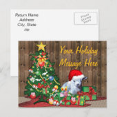 Cartes Pour Fêtes Annuelles Jolie chèvre de Noël (Devant / Derrière)