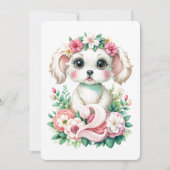Cartes Pour Fêtes Annuelles Jolie Chiot de 2 ans Appartement de vacances (Devant)