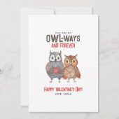 Cartes Pour Fêtes Annuelles Jolie chouette toujours et pour toujours la Saint- (Devant)