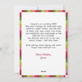 Cartes Pour Fêtes Annuelles Jolie cloches roses Sings Ring Chien Diva Noël (Dos)