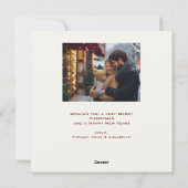 Cartes Pour Fêtes Annuelles Jolie Cocotte aux Points Ronds et au Houx (Dos)