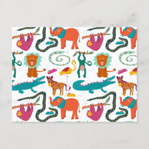 Cartes Pour Fêtes Annuelles Jolie couleur Abstraits Animaux Enfants Motif