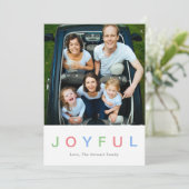 Cartes Pour Fêtes Annuelles Jolie couleur Joyeux Photo moderne (Debout devant)