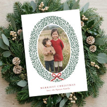 Jolie couronne et noeud de Noël Photo
