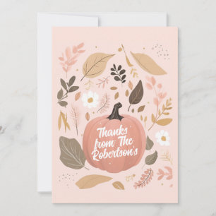 Cartes Pour Fêtes Annuelles Jolie Earty Citrouille Foliage Thanksgiving Party