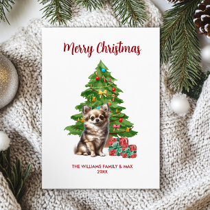 Cartes Pour Fêtes Annuelles Jolie famille de chiens Chihuahua à Noël