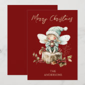 Cartes Pour Fêtes Annuelles Jolie Fée de vacances de Forestcore (Devant / Derrière)