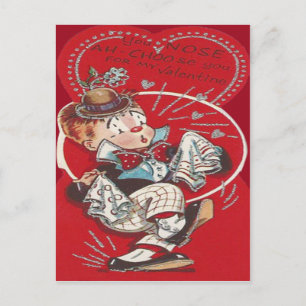 Cartes Pour Fêtes Annuelles Jolie fleur de clown éternuement cœur Saint-Valent