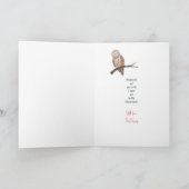 Cartes Pour Fêtes Annuelles Jolie forêt d'animaux verts Noël (Intérieur)