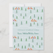 Cartes Pour Fêtes Annuelles Jolie forêt scandinave de Noël photo (Dos)