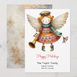 Cartes Pour Fêtes Annuelles Jolie illustration lunaire Angel