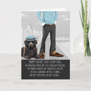 Cartes Pour Fêtes Annuelles Jolie journée du père drôle avec un chien de Terre