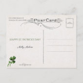 Cartes Pour Fêtes Annuelles Jolie Lassie irlandaise avec St. Patrick's Day Gre (Dos)