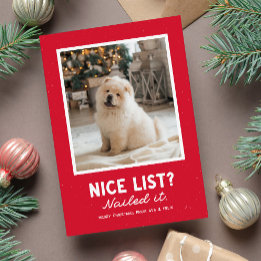 Cartes Pour Fêtes Annuelles Jolie liste cloué c'est drôle mignon rouge photo d