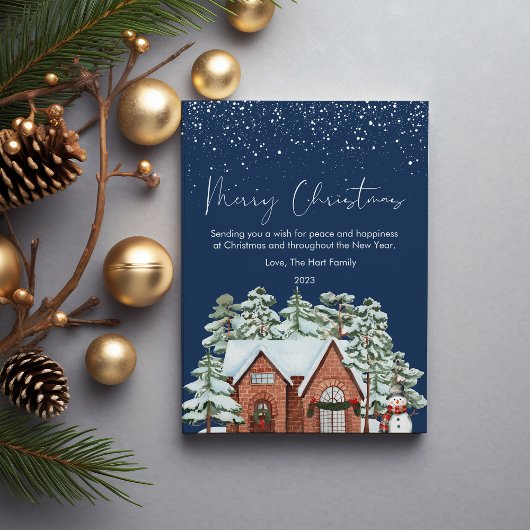 Cartes Pour Fêtes Annuelles Jolie maison confortable de Noël et appartement de