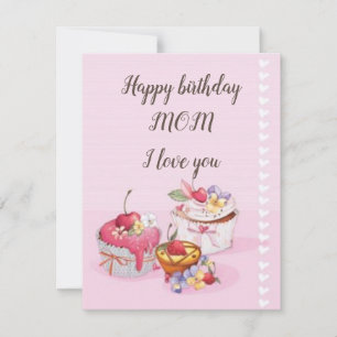 Cartes Pour Fêtes Annuelles Jolie maman d'anniversaire