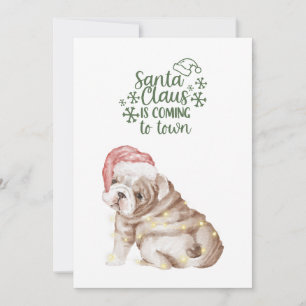Cartes Pour Fêtes Annuelles Jolie Noël Chien Chien Chien Chien Noel Aquarelle