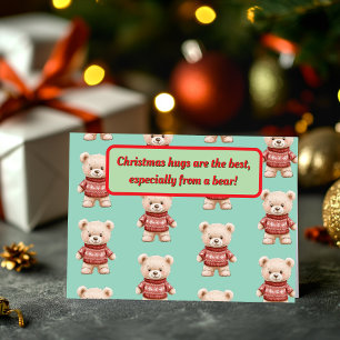 Cartes Pour Fêtes Annuelles Jolie Ours En Teddy Noël