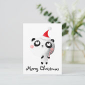 Cartes Pour Fêtes Annuelles Jolie Ours Panda Noël (Debout devant)