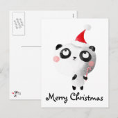 Cartes Pour Fêtes Annuelles Jolie Ours Panda Noël (Devant / Derrière)