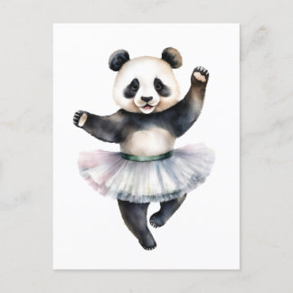 Cartes Pour Fêtes Annuelles Jolie petite ballerine panda danse ballet