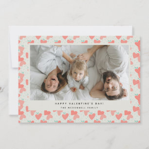 Cartes Pour Fêtes Annuelles Jolie Photo de coeurs roses Joyuse Saint Valentin