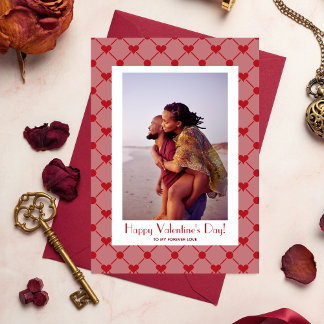 Cartes Pour Fêtes Annuelles Jolie Photo de coeurs rouges modernes pour la Sain