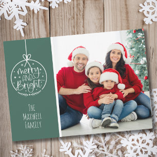Cartes Pour Fêtes Annuelles Jolie photo de famille Joyeux Noël