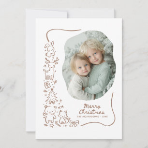 Cartes Pour Fêtes Annuelles Jolie photo de Noël en bois hivernal