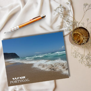 Cartes Pour Fêtes Annuelles Jolie plage Nazaré Portugal Photographie, Voyage