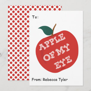 Cartes Pour Fêtes Annuelles Jolie pomme de mes yeux classe Valentines Jour