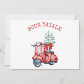 Cartes Pour Fêtes Annuelles Jolie Scooter Buon Natale voeux de vacances (Devant)